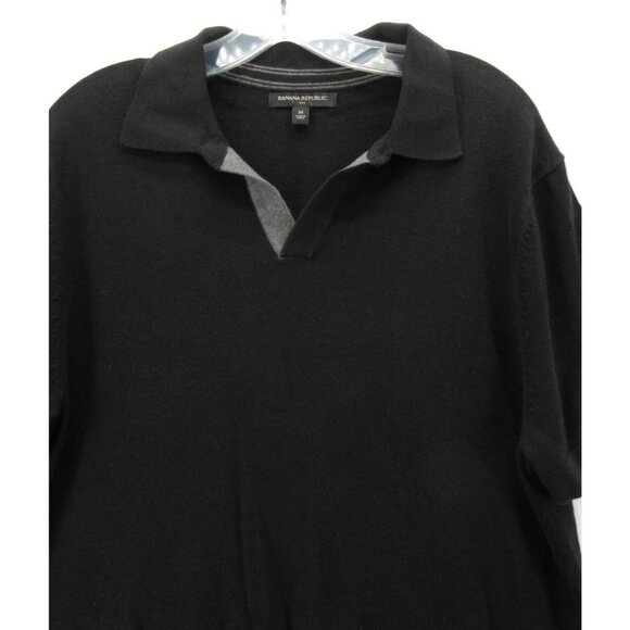 Banana Republic Sweater Medium Polo Pullover Classic Minimalist Knit - Picture 2 of 10